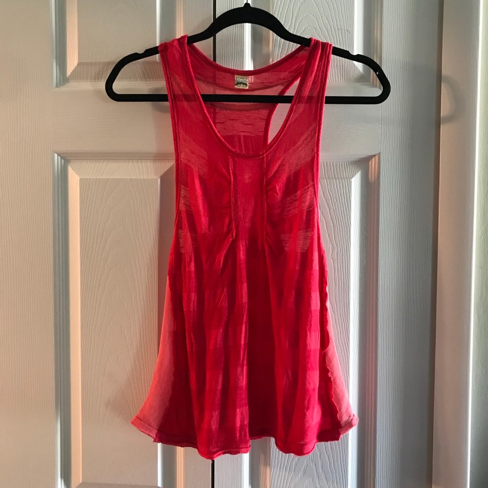 Free People Tank Mesh Sides | stripes distressed